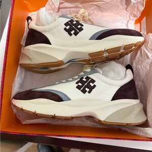 Tory Burch Cream and Brown Women's Sneakers